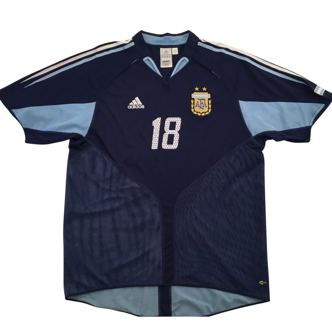Argentina 2004/2005 Authentic Away Messi Jersey Medium