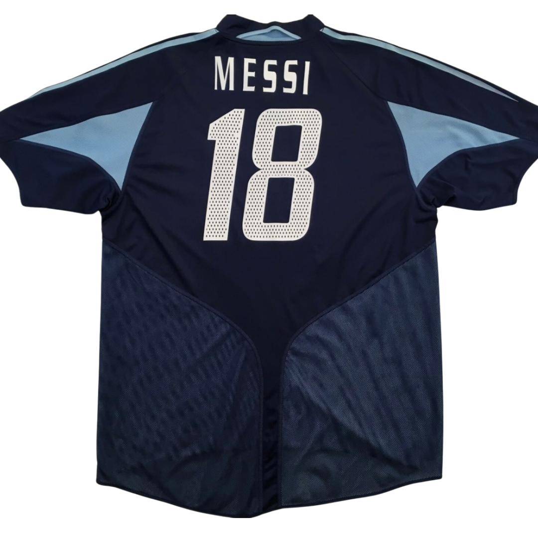 Argentina 2004/2005 Authentic Away Messi Jersey Medium