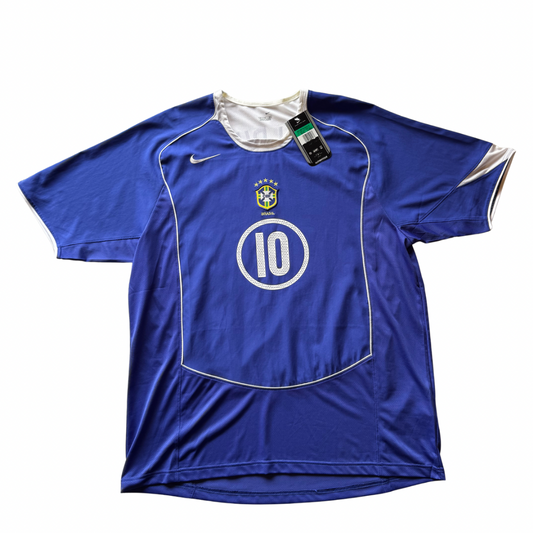 Brazil 2004/2005 Away Jersey Ronaldinho #10 Authentic