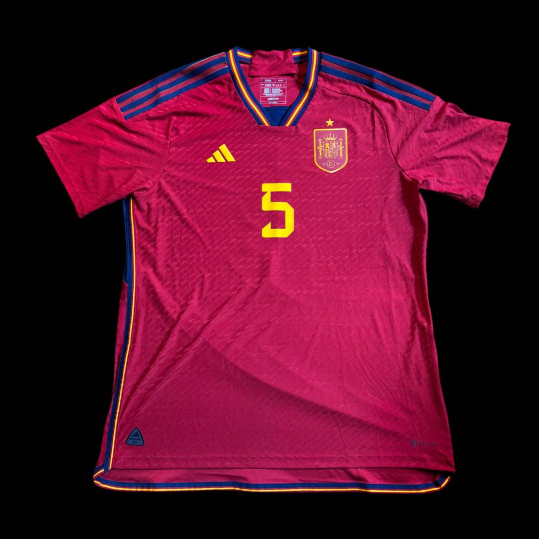 Spain 2022/2023 Home Jersey authentic Sergio Busquets #5 XL