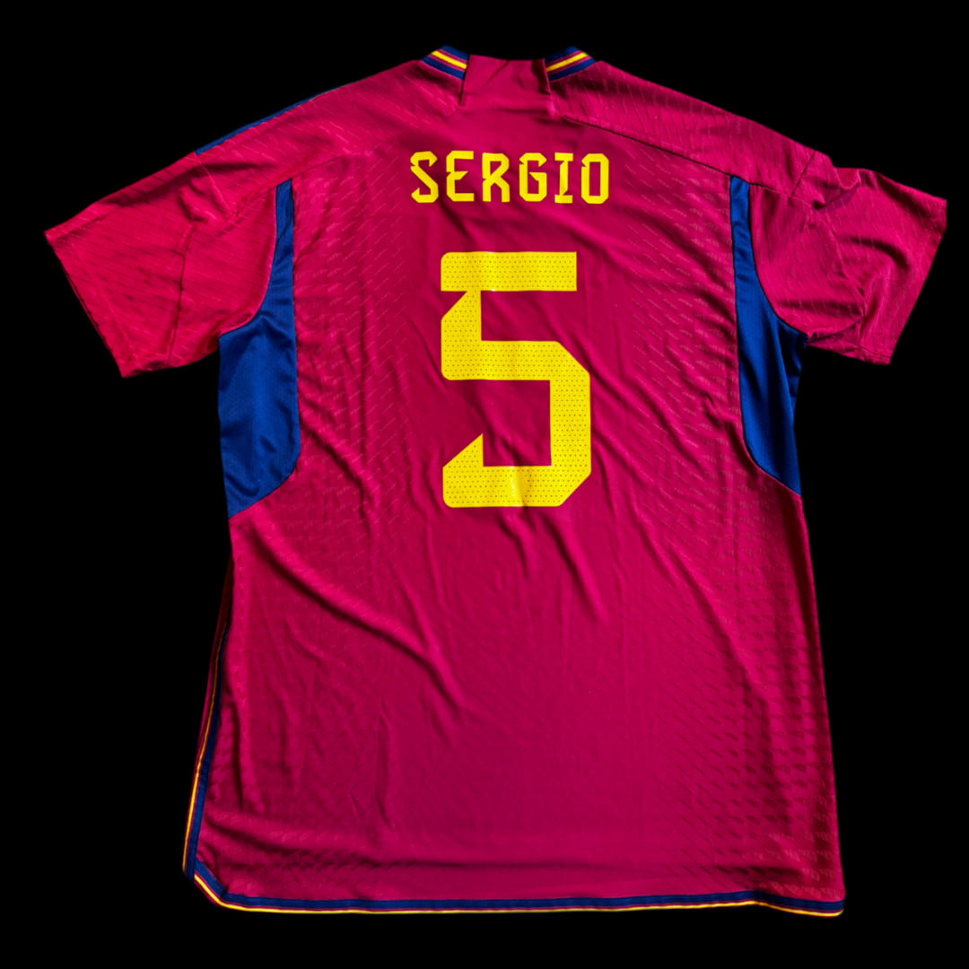 Spain 2022/2023 Home Jersey authentic Sergio Busquets #5 XL