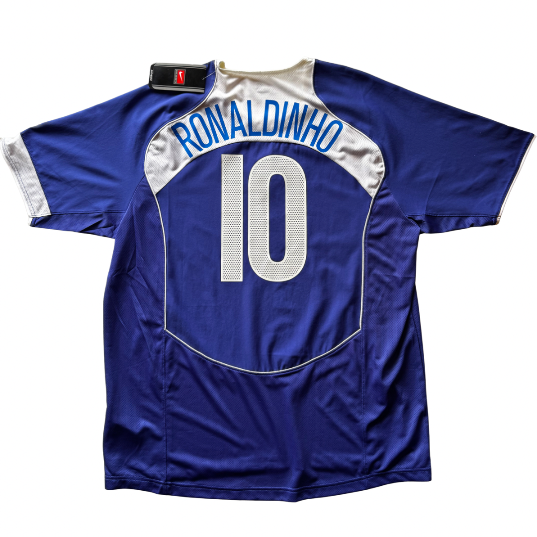 Brazil 2004/2005 Away Jersey Ronaldinho #10 Authentic