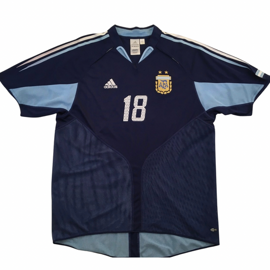 Argentina 2004/2005 Authentic Away Messi Jersey Medium