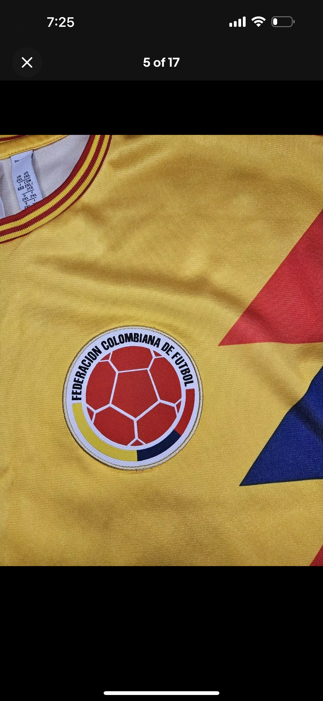 Colombia 1990 World Cup Retro Jersey