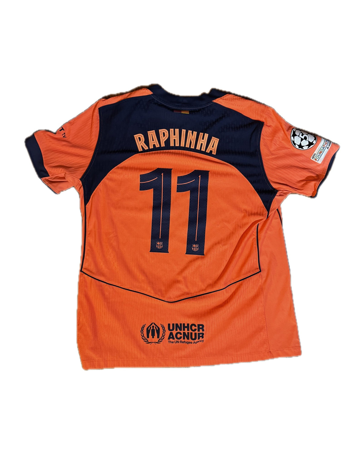 FC Barcelona 2025/26 third jersey, back with Raphinha 11 print